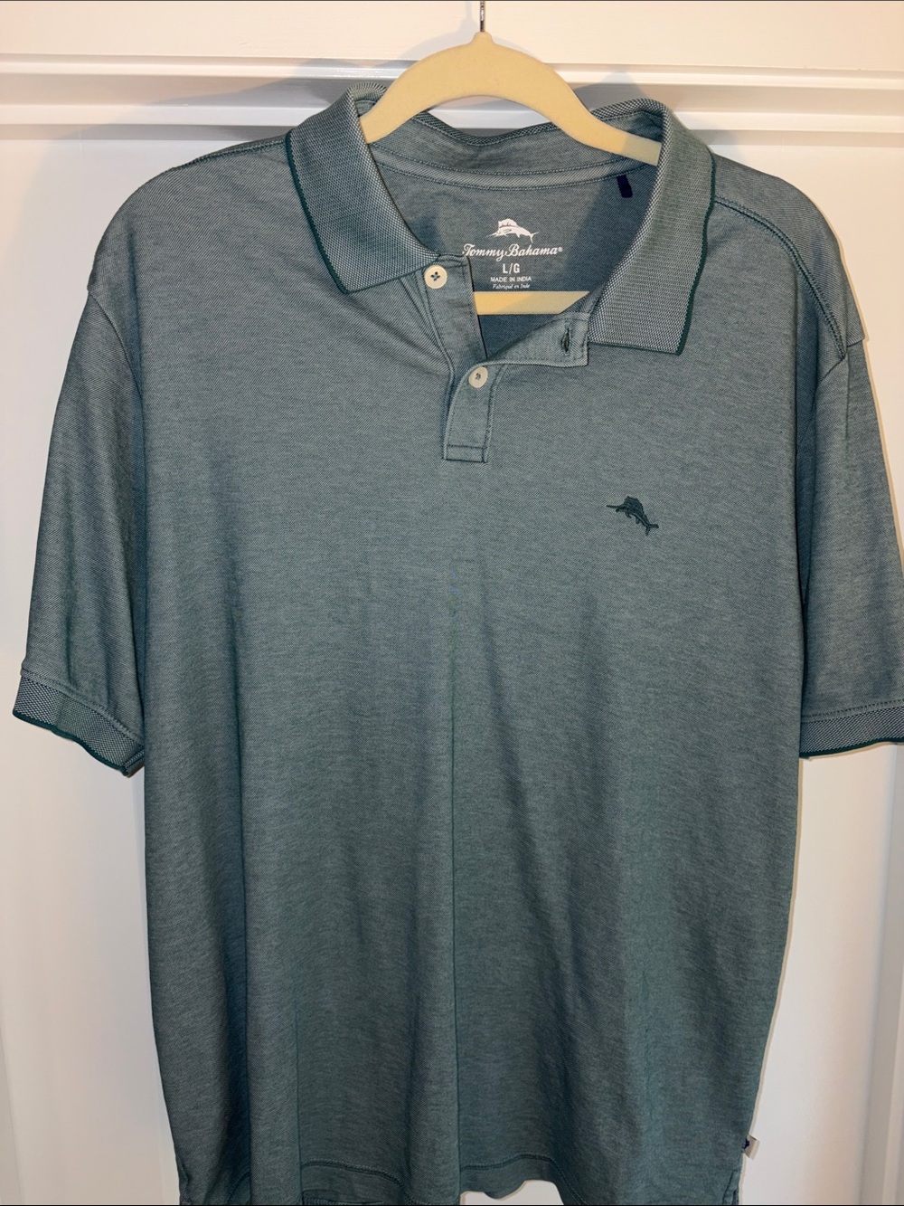 Tommy Bahama Men's Teal-Gray Polo Shirt